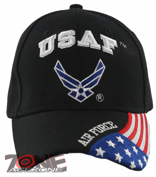 NEW! USAF AIR FORCE ROUND FRONT VETERAN BALL CAP HAT BLUE