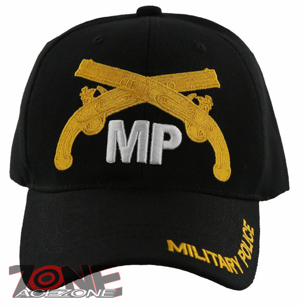 NEW! MILITARY POLICE MP BALL CAP HAT BLACK
