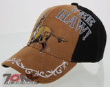 NEW! RODEO COWBOY BULL RIDER YEE FAUX LEATHER CAP HAT BLACK