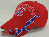 NEW! REBEL PRIDE SIDE FLAME CAP HAT RED