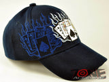 NEW! ALL IN POKER TEXAS HOLD'EM SHADOW CAP HAT NAVY