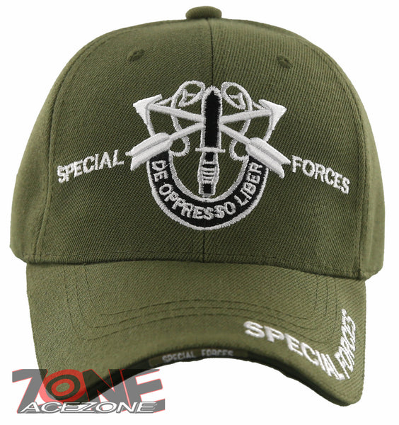 NEW US ARMY SPECIAL FORCES DE OPPRESSO LIBER BASEBALL CAP HAT OLIVE