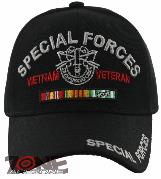 NEW US ARMY SPECIAL FORCES DE OPPRESSO LIBER VIETNAM VETERAN CAP HAT BLACK