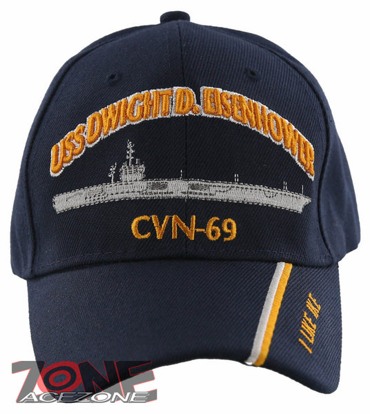 NEW US NAVY USN USS DWIGHT D. EISENHOWER CVN 69 I LIKE IKE BALL CAP H AceZone