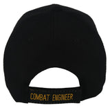 NEW! US ARMY COMBAT ENGINEER SHADOW RED BALL CAP HAT BLACK