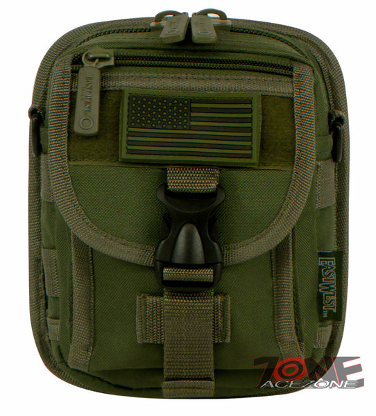 East West USA Tactical Pouch Waist Belt Utility shoulder Bag RT520 OLIVE