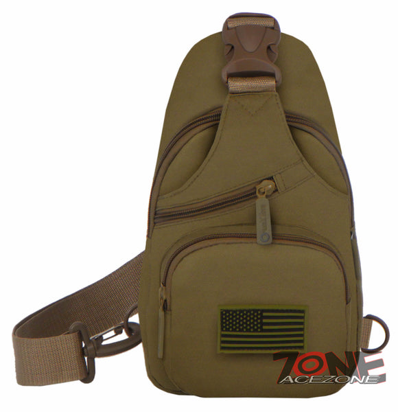 East West USA Tactical Military Sling Chest Utility Pack Bag RT528 TAN