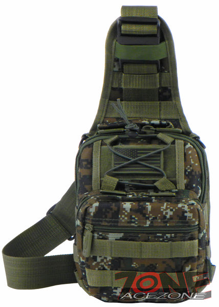 East West USA Tactical Shoulder Sling Trail Walker Utility Bag RTC517 GREEN ACU