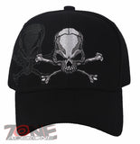NEW! PIRATE SKULL SHADOW N1 CAP HAT BLACK