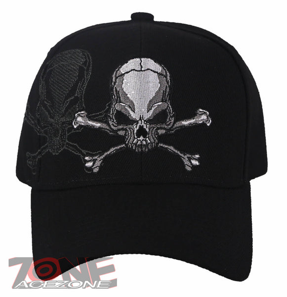 NEW! PIRATE SKULL SHADOW N1 CAP HAT BLACK