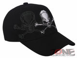NEW! PIRATE SKULL SHADOW N1 CAP HAT BLACK