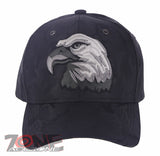NEW! MONOCHROMATIC GRAY BIG EAGLE HEAD USA BASEBALL CAP HAT CAMOUFLAGE BLACK