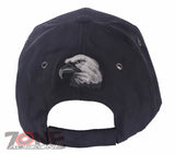 NEW! MONOCHROMATIC GRAY BIG EAGLE HEAD USA BASEBALL CAP HAT CAMOUFLAGE BLACK