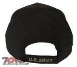 US ARMY 5 PANEL GRAY STAR USA FLAG CAP HAT BLACK