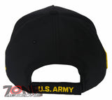 US ARMY 5 PANEL ROUND FULL EMBROIDERED USA FLAG CAP HAT BLACK