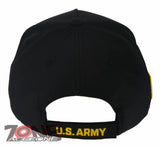 US ARMY 5 PANEL ROUND USA FLAG CAP HAT BLACK