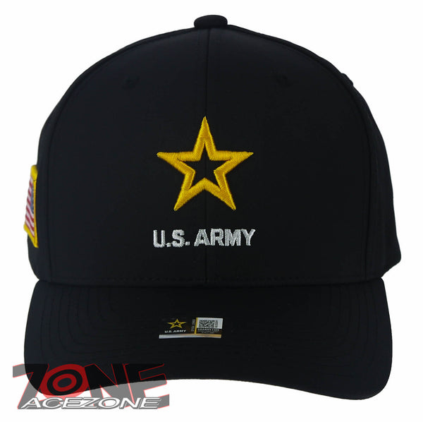 US ARMY GOLD STAR USA FLAG CAP HAT BLACK