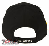 US ARMY GOLD STAR USA FLAG CAP HAT BLACK