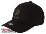 US ARMY GRAY STAR USA FLAG CAP HAT BLACK