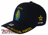 US ARMY 1ST SPECIAL FORCES AIRBORNE USA FLAG CAP HAT BLACK