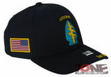 US ARMY 1ST SPECIAL FORCES AIRBORNE USA FLAG CAP HAT BLACK