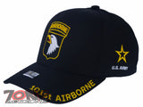 US ARMY 101ST AIRBORNE USA FLAG CAP HAT BLACK