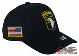 US ARMY 101ST AIRBORNE USA FLAG CAP HAT BLACK