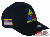 US ARMY 3RD ARMORED DIVISION SPEARHEAD USA FLAG CAP HAT BLACK