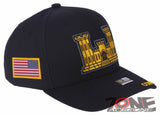 NEW! US ARMY COMBAT CORPS OF ENGINEERS FLAG USA CAP HAT BLACK