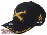 NEW! US ARMY FIELD ARTILLERY FLAG USA BALL CAP HAT BLACK