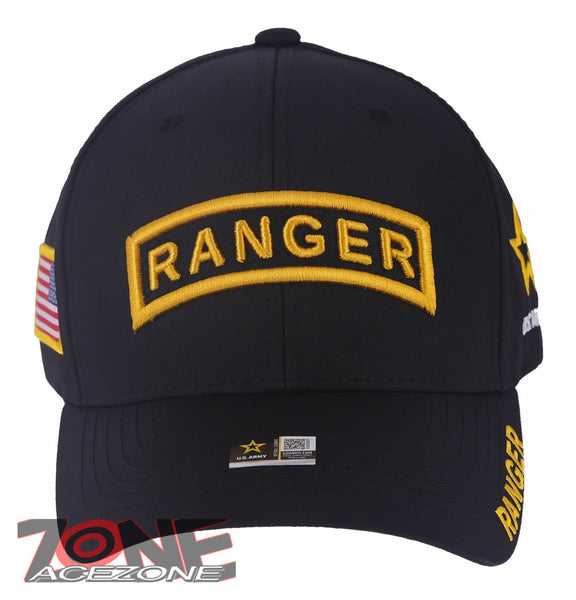 NEW! US ARMY RANGER FLAG USA BALL CAP HAT BLACK – AceZone.com