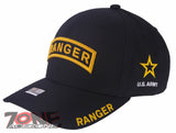 NEW! US ARMY RANGER FLAG USA BALL CAP HAT BLACK