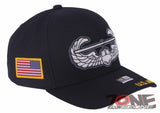 NEW! US ARMY AIR ASSAULT FLAG USA BALL CAP HAT BLACK