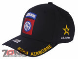 NEW! US ARMY 82ND AIRBORNE DIVISION FLAG USA BALL CAP HAT BLACK