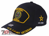 NEW! US ARMY VETERAN FLAG USA BALL CAP HAT BLACK