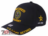 NEW! US ARMY RETIRED FLAG USA BALL CAP HAT BLACK