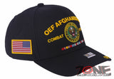 NEW! US ARMY OEF AFGHANISTAN COMBAT VETERAN FLAG USA BALL CAP HAT BLACK