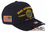 NEW! US ARMY IRAQ AFGHANISTAN COMBAT VETERAN FLAG USA BALL CAP HAT BLACK