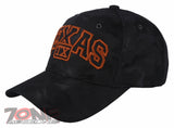 TEXAS TX LONE STAR STATE BASEBALL CAP HAT CAMOUFLAGE BLACK