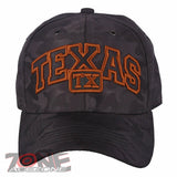 TEXAS TX LONE STAR STATE BASEBALL CAP HAT CAMOUFLAGE GRAY