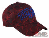 TEXAS TX LONE STAR STATE BASEBALL CAP HAT CAMOUFLAGE RED