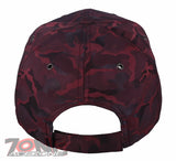 TEXAS TX THE LONE STAR STATE 1845 BASEBALL CAP HAT CAMOUFLAGE BURGUNDY