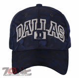 NEW! TEXAS DALLAS D TX BASEBALL CAP HAT CAMOUFLAGE NAVY