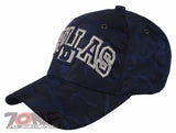 NEW! TEXAS DALLAS D TX BASEBALL CAP HAT CAMOUFLAGE NAVY