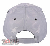 TEXAS TX LONE STAR STATE HORN FAUX LEATHER BASEBALL CAP HAT CAMOUFLAGE WHITE
