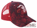 NEW! RED BIG EAGLE HEAD USA TRUCKER SNAPBACK BALL CAP HAT CAMOUFLAGE RED