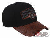 USA US ROUTE 66 FAUX VISOR LEATHER BASEBALL CAP HAT BLACK