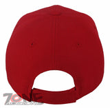 USA US ROUTE 66 FAUX VISOR LEATHER BASEBALL CAP HAT RED