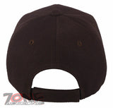 DEER HUNTING FAUX VISOR LEATHER BASEBALL CAP HAT BROWN