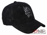 NEW! DOG PITBULL HEAD BASEBALL CAP HAT CAMOUFLAGE BLACK